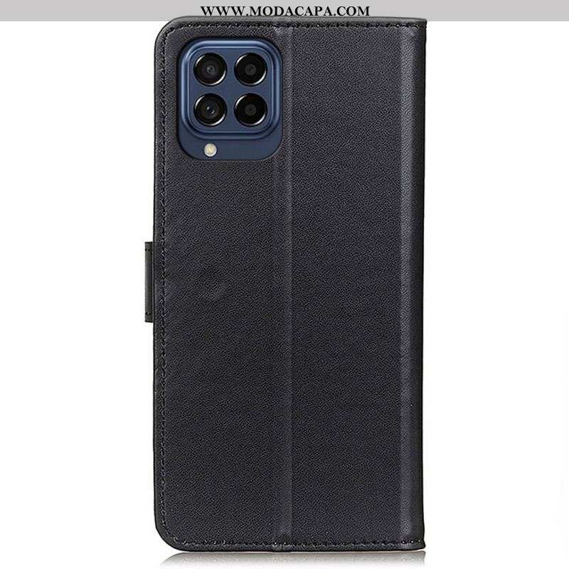 Capa De Couro Para Samsung Galaxy M53 5G Estilo De Couro