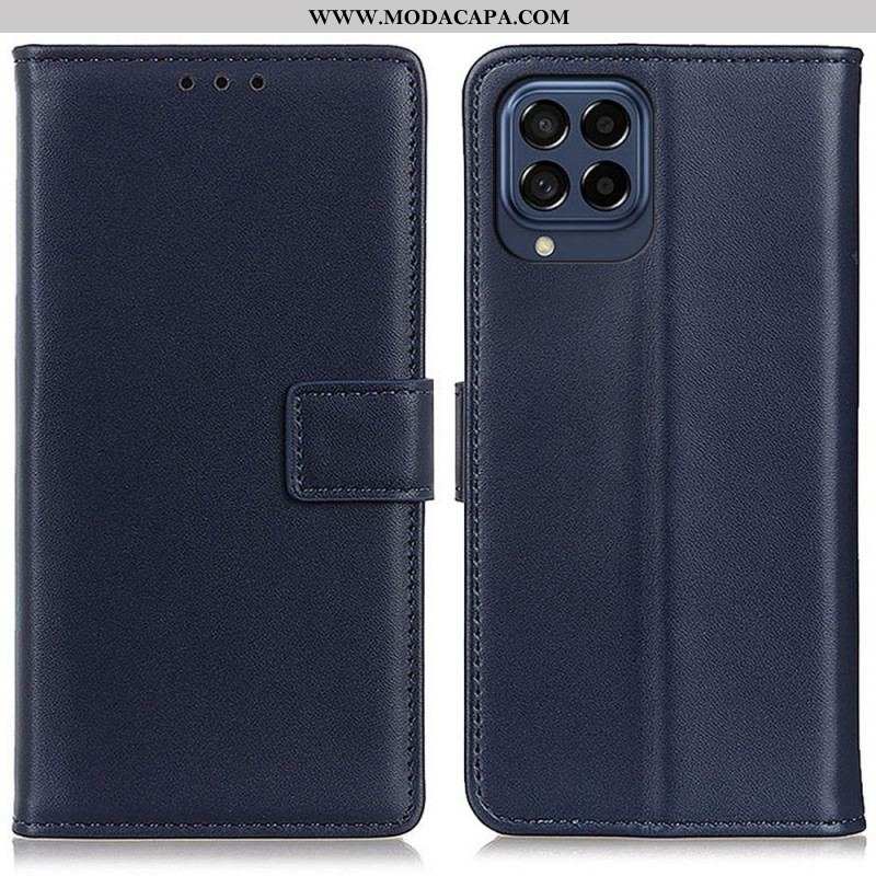 Capa De Couro Para Samsung Galaxy M53 5G Estilo De Couro