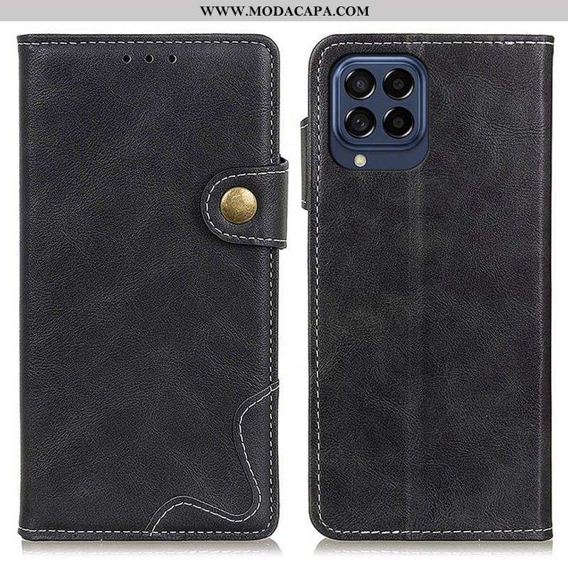 Capa Flip Para Samsung Galaxy M53 5G Botão Artístico