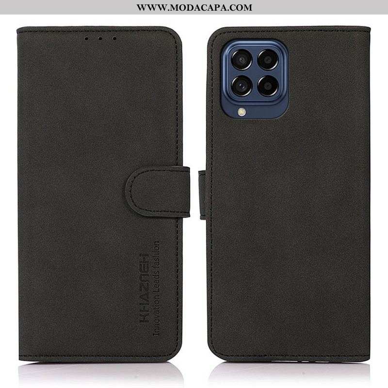 Capa De Couro Para Samsung Galaxy M53 5G Imitação De Couro Khazneh