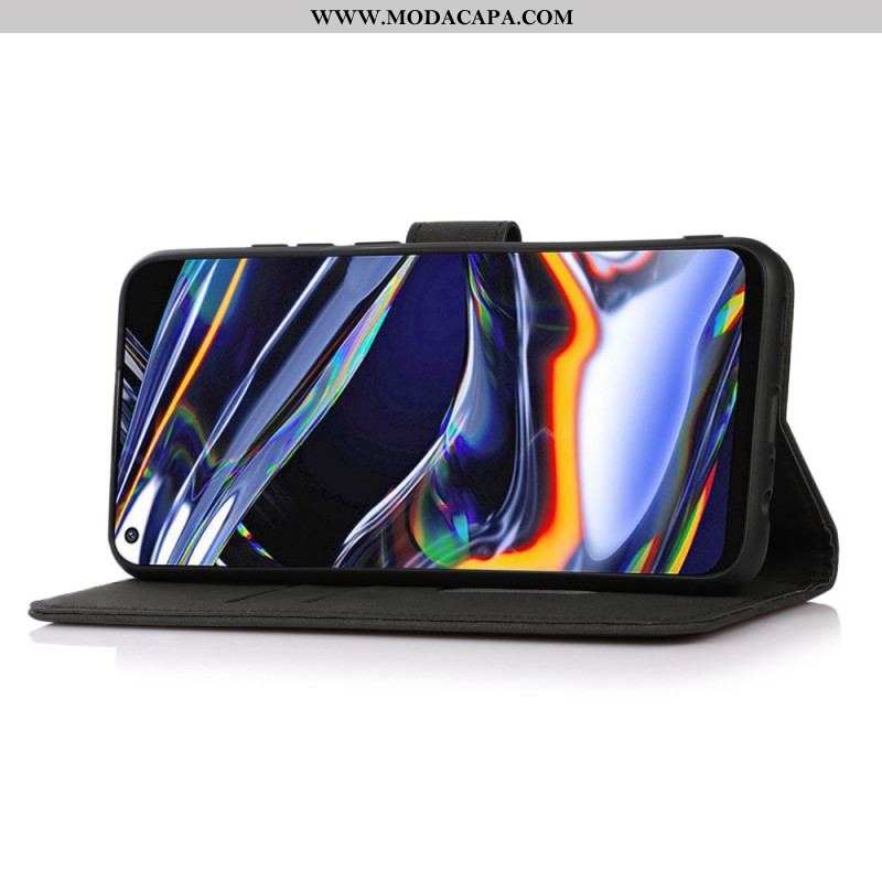 Capa De Couro Para Samsung Galaxy M53 5G Imitação De Couro Khazneh