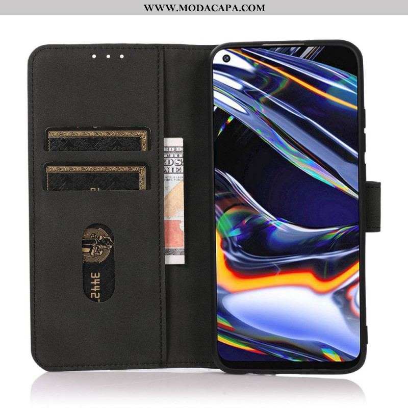 Capa De Couro Para Samsung Galaxy M53 5G Imitação De Couro Khazneh