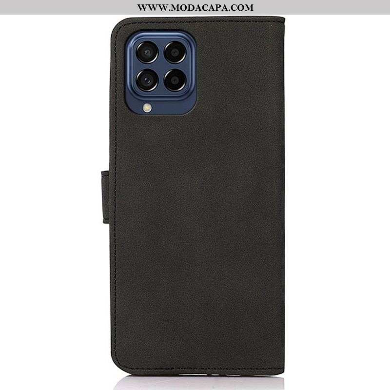 Capa De Couro Para Samsung Galaxy M53 5G Imitação De Couro Khazneh