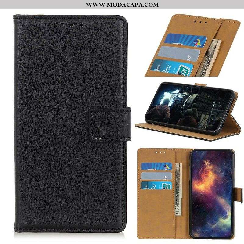 Capa Folio Para Samsung Galaxy S20 Plus / S20 Plus 5G Couro Sintético Liso