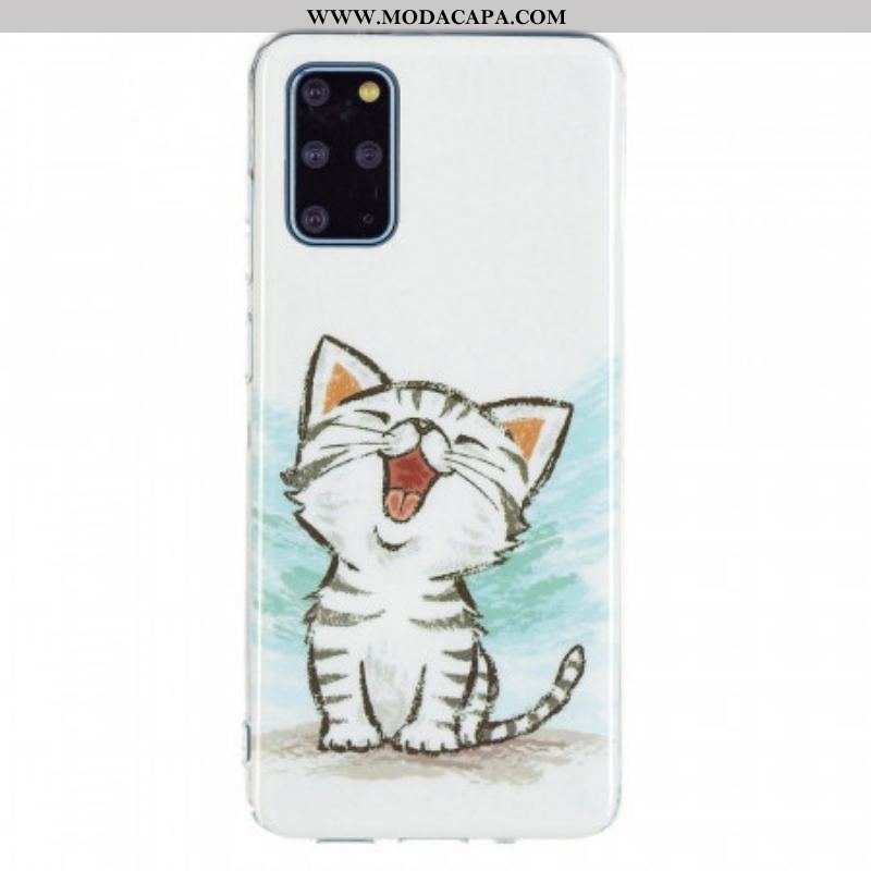 Capa Para Samsung Galaxy S20 Plus / S20 Plus 5G Gato Fluorescente