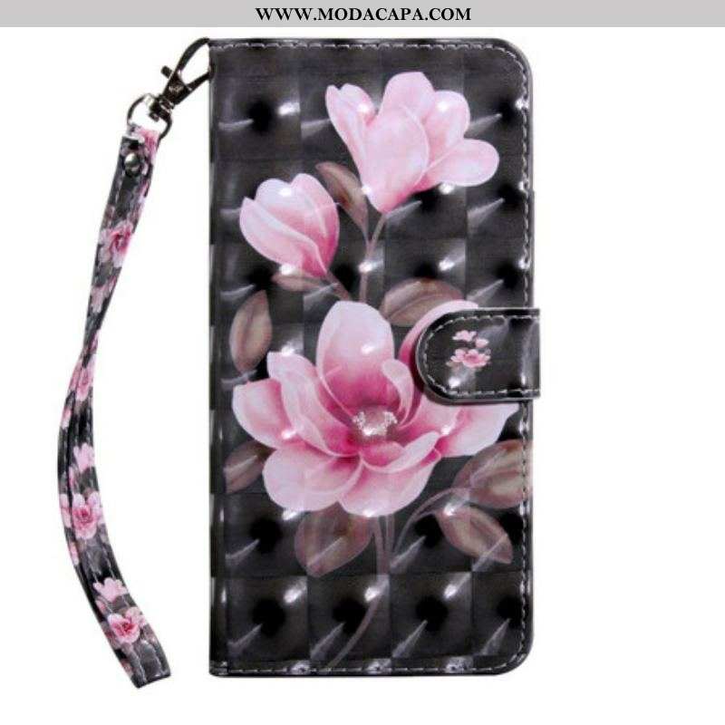 Capa Flip Para Samsung Galaxy S21 5G Flores Em Flor