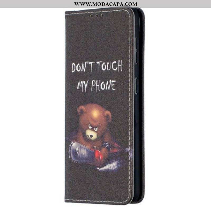 Capa De Celular Para Samsung Galaxy S21 5G Flip Urso Perigoso