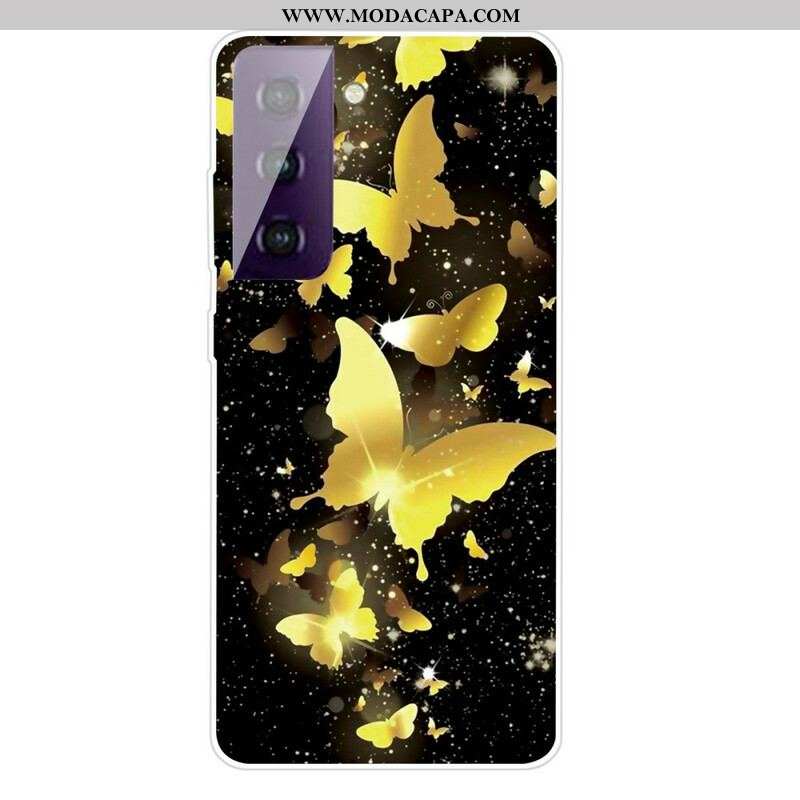 Capa De Celular Para Samsung Galaxy S21 5G Lindas Borboletas