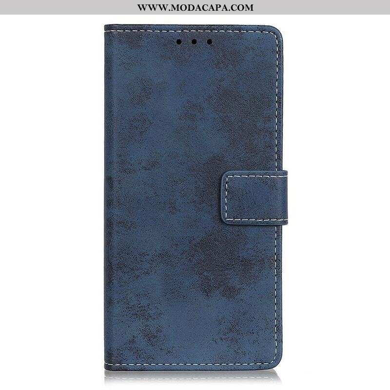 Capa Folio Para Samsung Galaxy S21 5G Couro Falso Vintage