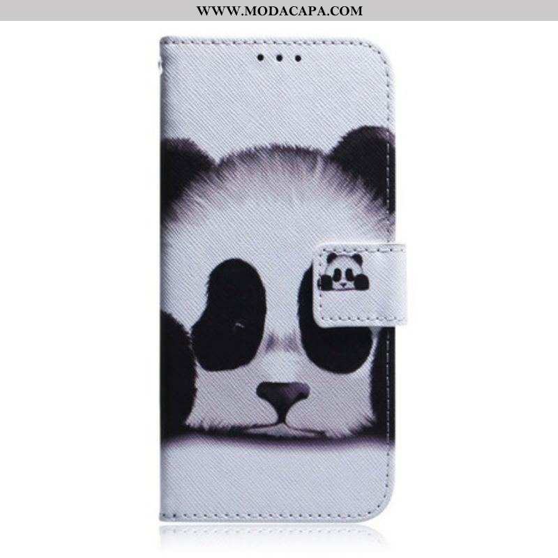 Capa De Couro Para Samsung Galaxy S21 5G Cara De Panda