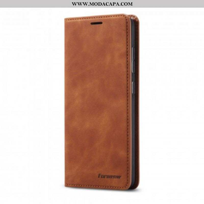 Capa De Celular Para Samsung Galaxy S21 5G Flip Forwenw Efeito Couro