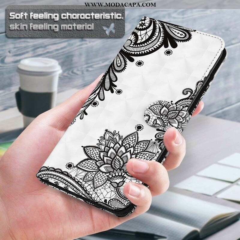 Capa Flip Para Samsung Galaxy S21 5G Renda Chique