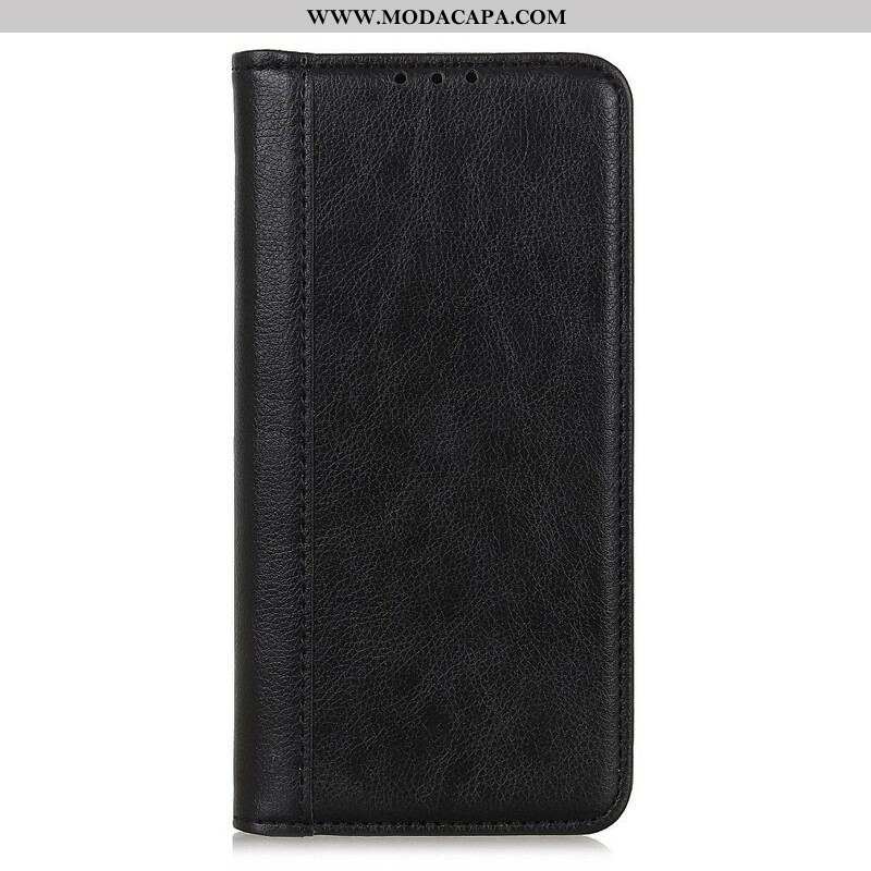 Capa De Celular Para Samsung Galaxy S21 5G Flip Couro Litchi Elegance Dividido