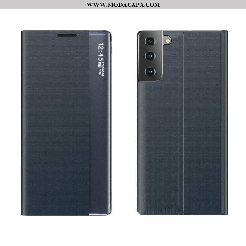 Capa De Celular Para Samsung Galaxy S21 5G Couro Sintético Texturizado