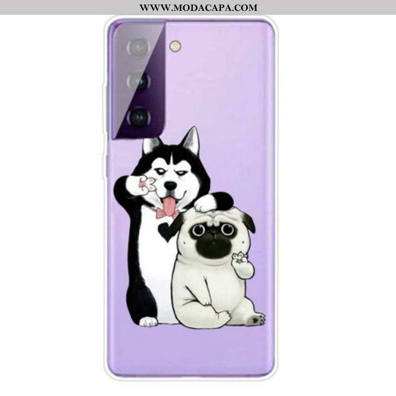 Capa Para Samsung Galaxy S21 5G Cachorros Engraçados