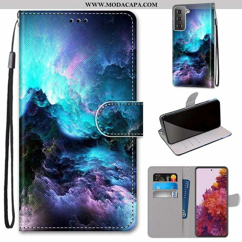 Capa Folio Para Samsung Galaxy S21 5G Natureza Misteriosa