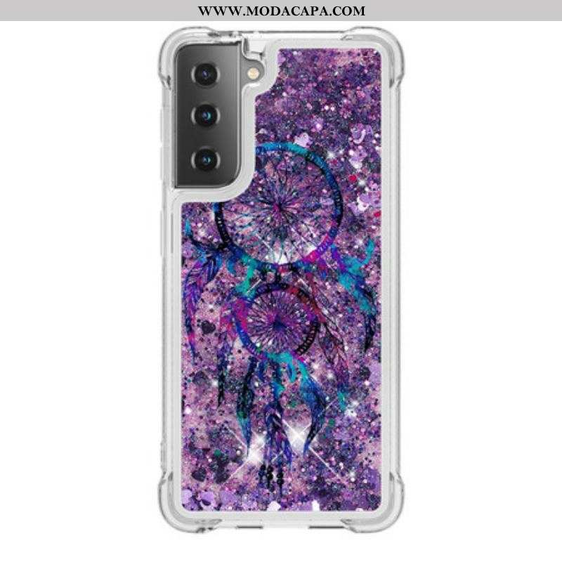 Capa Para Samsung Galaxy S21 5G Apanhador De Sonhos Glitter