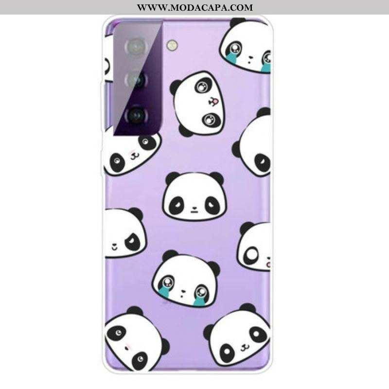 Capa Para Samsung Galaxy S21 FE Pandas Sentimentais