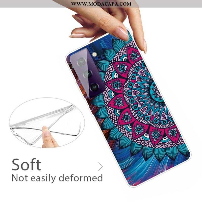 Capa Para Samsung Galaxy S21 FE Mandala Colorida
