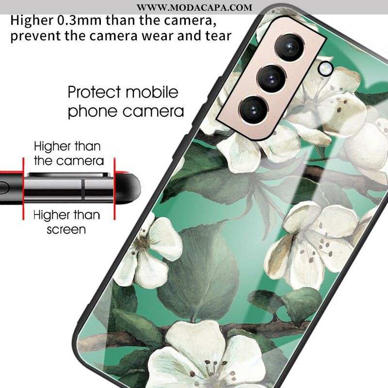 Capa Para Samsung Galaxy S21 FE Vidro Temperado Vegetal