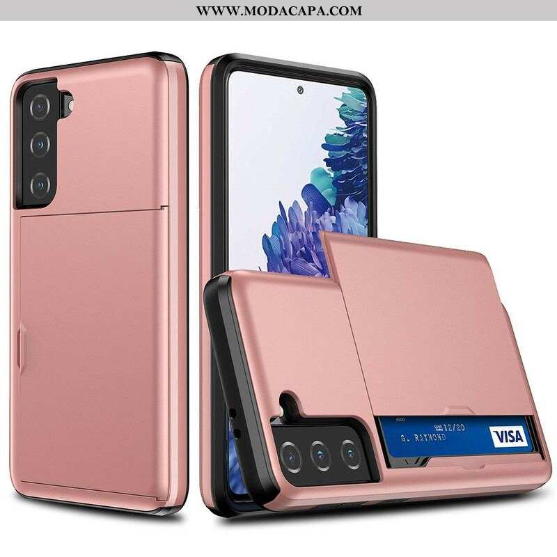 Capa De Celular Para Samsung Galaxy S21 FE Porta-cartões Com Zíper