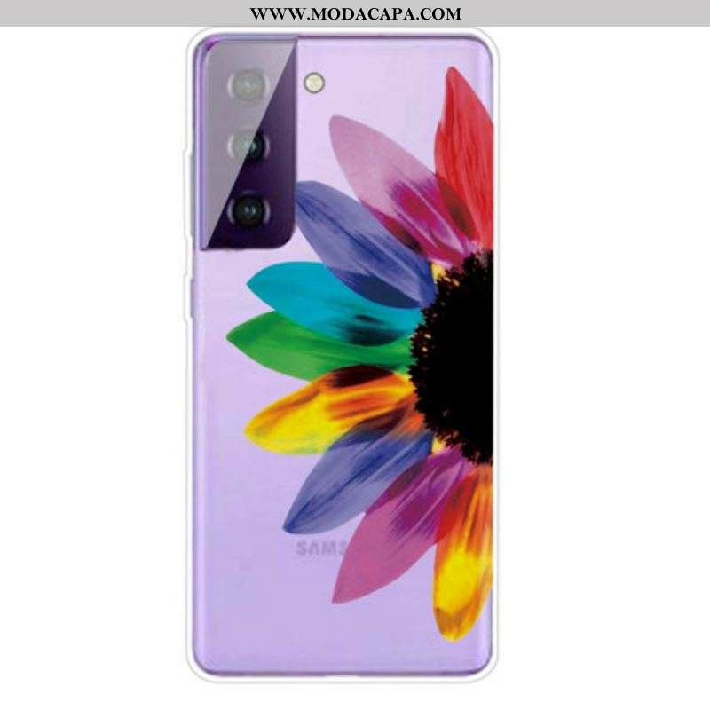 Capa Para Samsung Galaxy S21 FE Flor Colorida