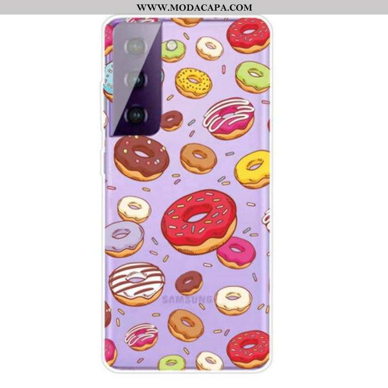 Capa Para Samsung Galaxy S21 FE Amo Rosquinhas