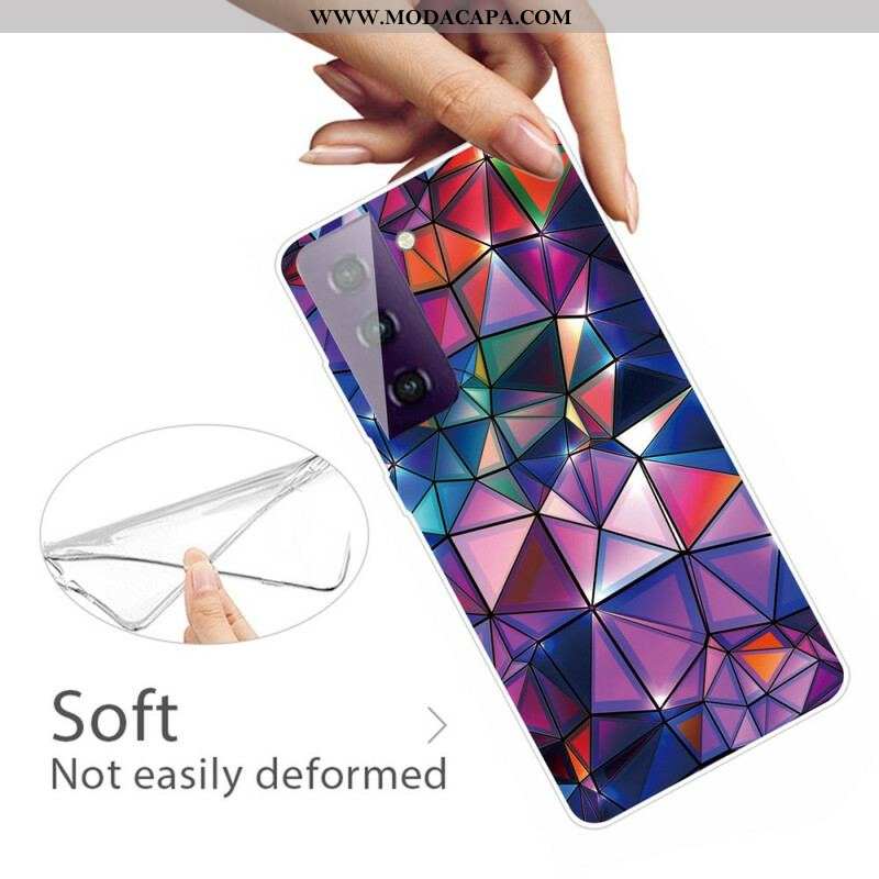 Capa Para Samsung Galaxy S21 FE Geometria Flexível