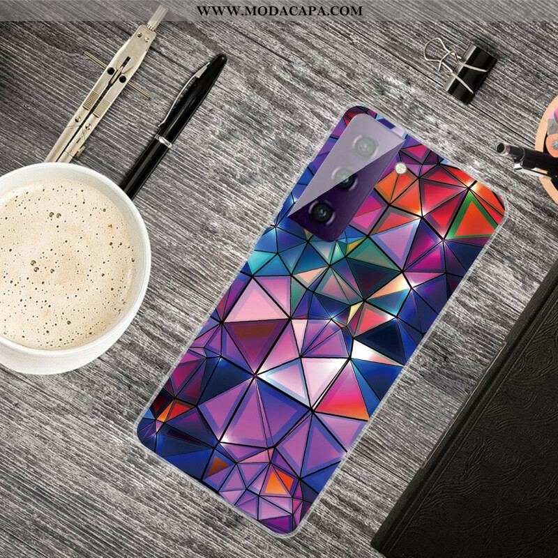 Capa Para Samsung Galaxy S21 FE Geometria Flexível