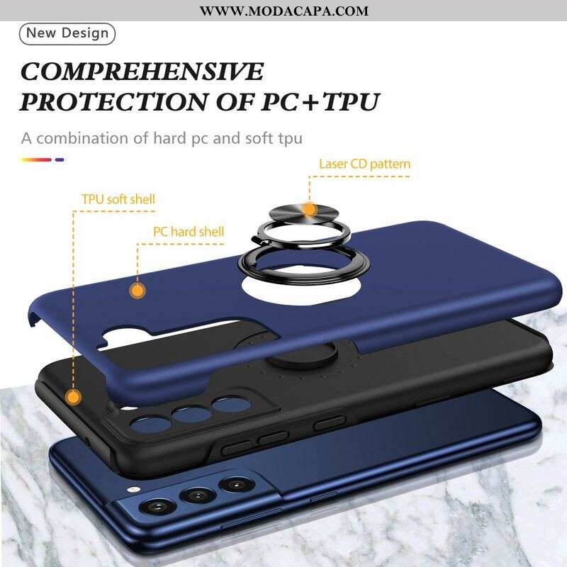 Capa Para Samsung Galaxy S21 FE Anel De Suporte Magnético