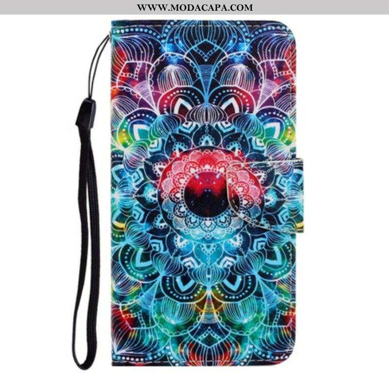 Capa Flip Para Samsung Galaxy S21 FE Mandala No Céu