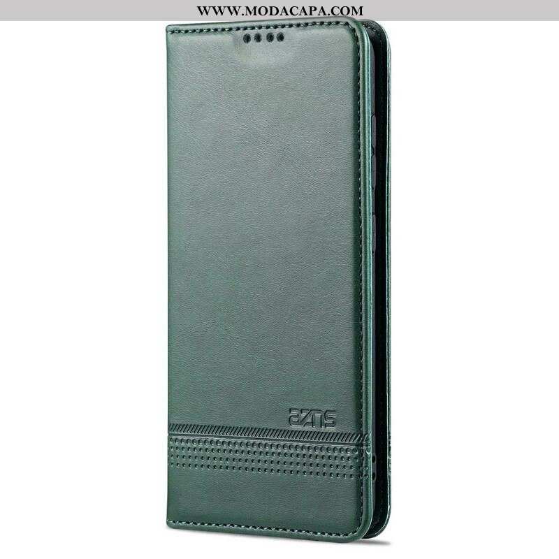 Capa De Celular Para Samsung Galaxy S21 FE Flip Estilo De Couro Azns