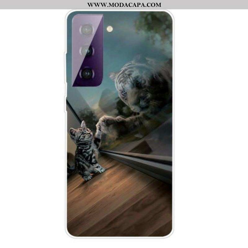 Capa Para Samsung Galaxy S21 FE Sonho De Gatinho