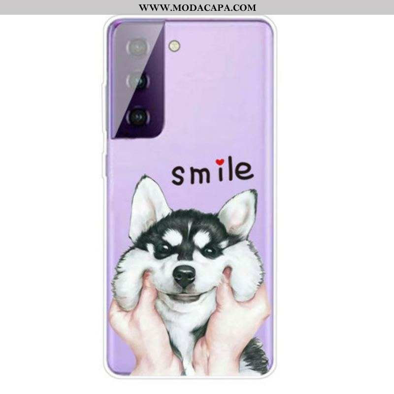 Capa Para Samsung Galaxy S21 FE Cachorro Sorridente
