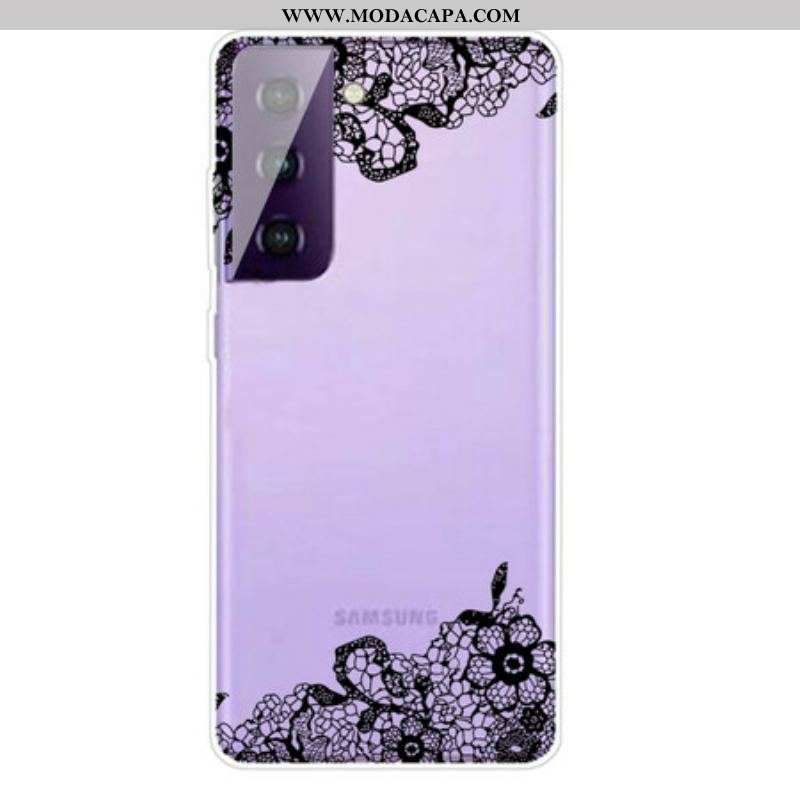 Capa Para Samsung Galaxy S21 FE Renda Fina