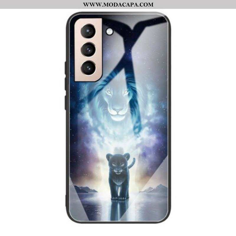 Capa De Celular Para Samsung Galaxy S21 FE Vidro Temperado De Filhote De Leão