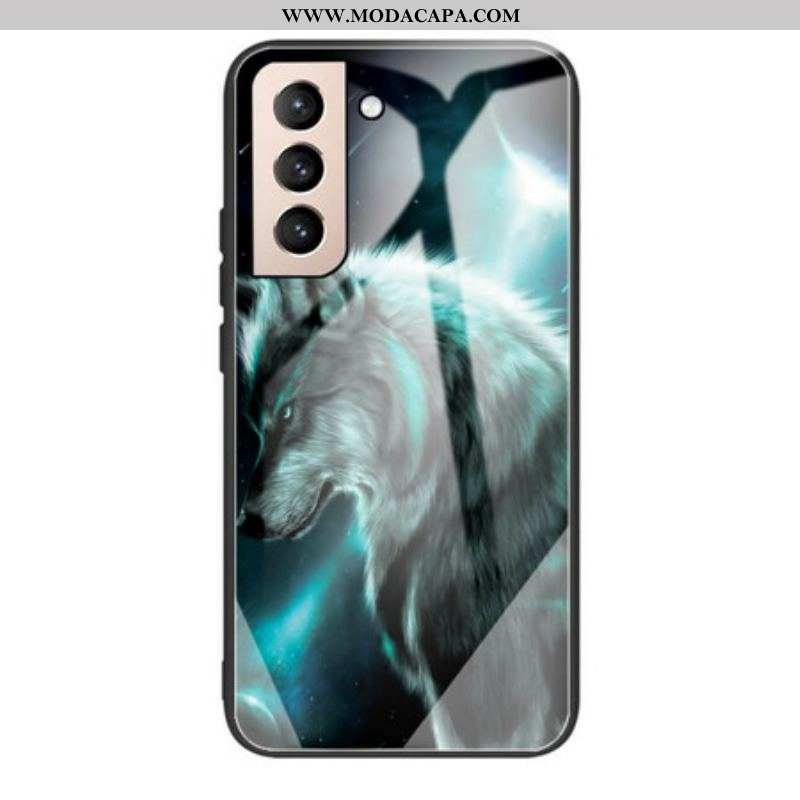 Capa Para Samsung Galaxy S21 FE Lobo De Vidro Temperado