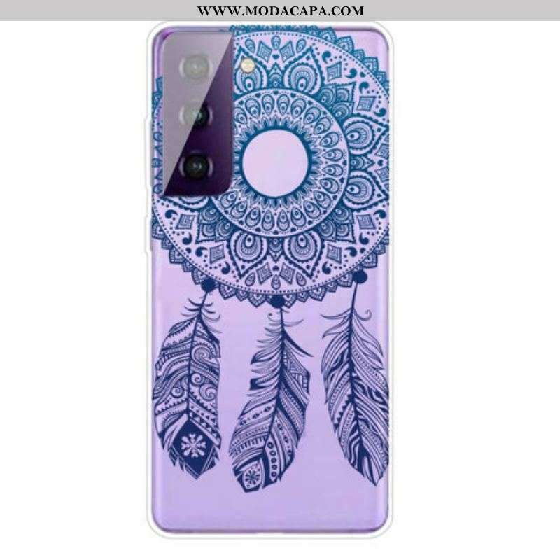Capa Para Samsung Galaxy S21 FE Mandala De Flor Única