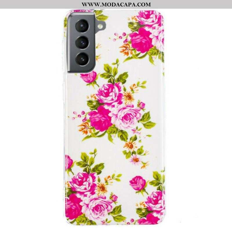 Capa De Celular Para Samsung Galaxy S21 FE Flores Da Liberdade Fluorescentes