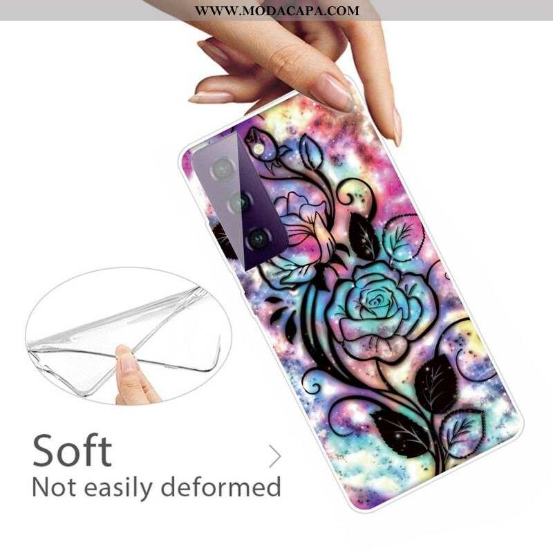 Capa Para Samsung Galaxy S21 Plus 5G Flor Gráfica