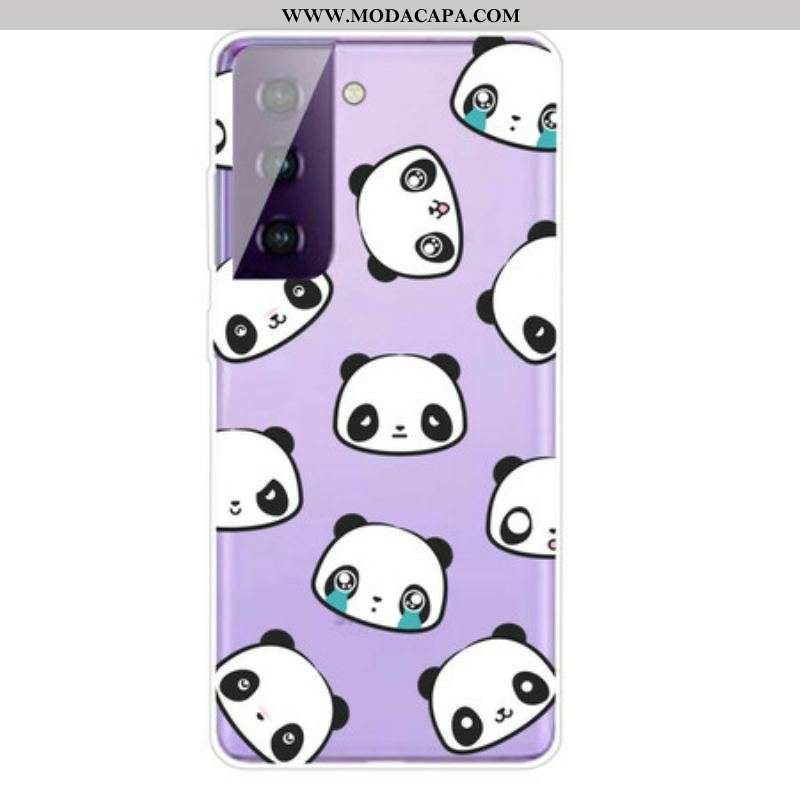 Capa Para Samsung Galaxy S21 Plus 5G Pandas Sentimentais Perfeitos