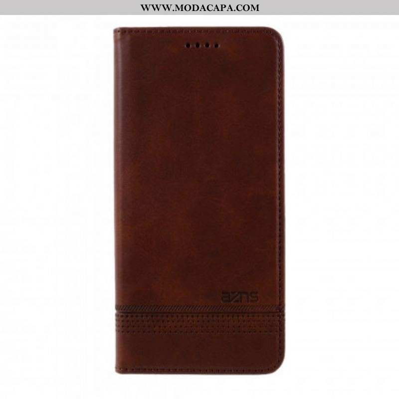 Capa De Celular Para Samsung Galaxy S21 Plus 5G Flip Estilo De Couro Azns