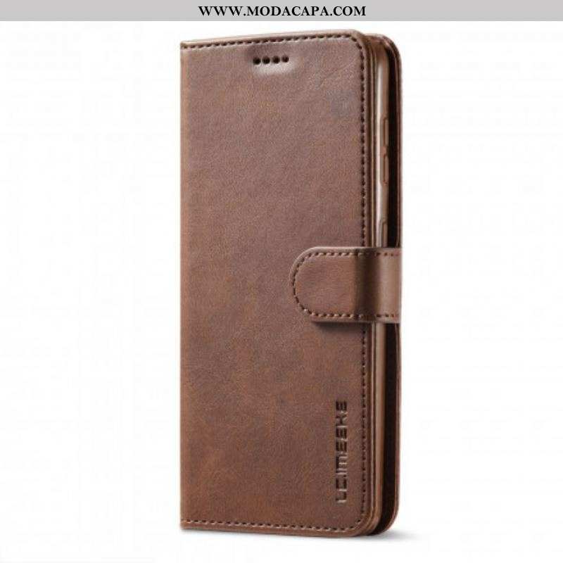 Capa Folio Para Samsung Galaxy S21 Plus 5G Lc.imeeke Efeito Couro