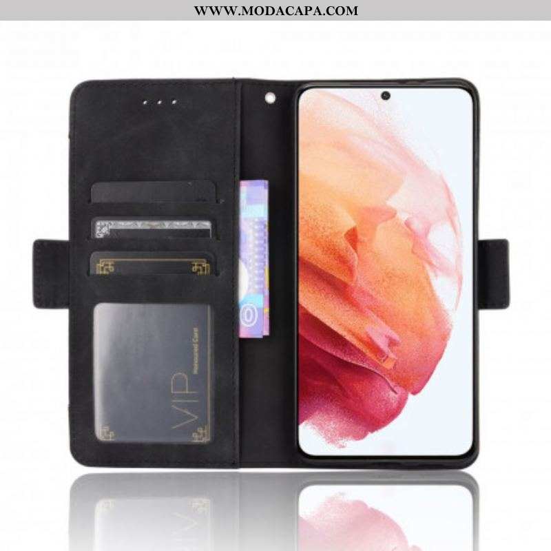 Capa De Couro Para Samsung Galaxy S21 Plus 5G Multi-card Premier Class