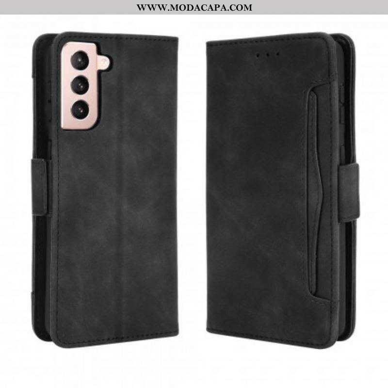 Capa De Couro Para Samsung Galaxy S21 Plus 5G Multi-card Premier Class