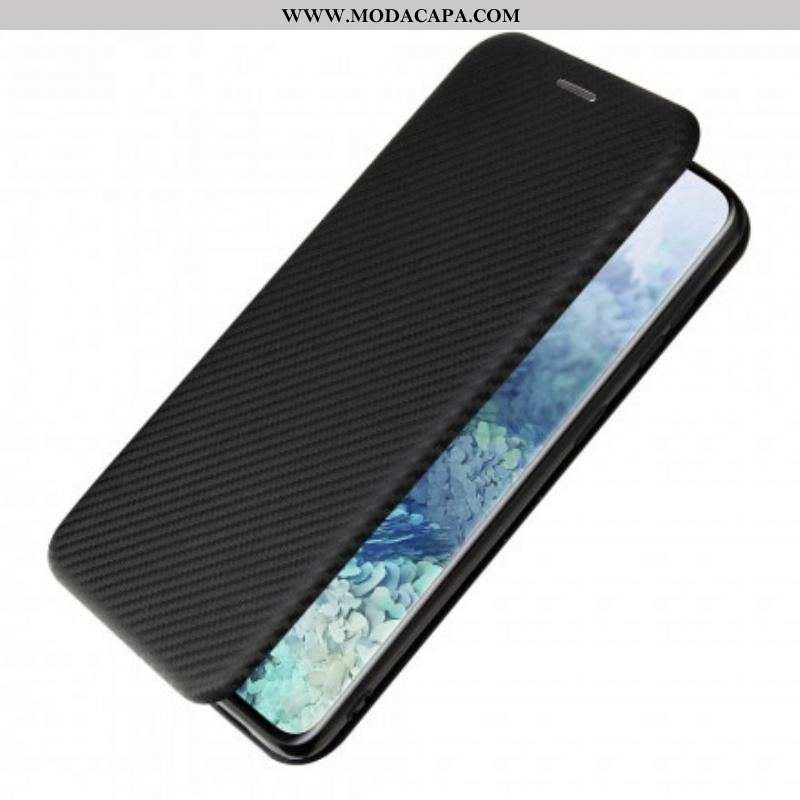 Capa De Celular Para Samsung Galaxy S21 Plus 5G Flip Fibra De Carbono