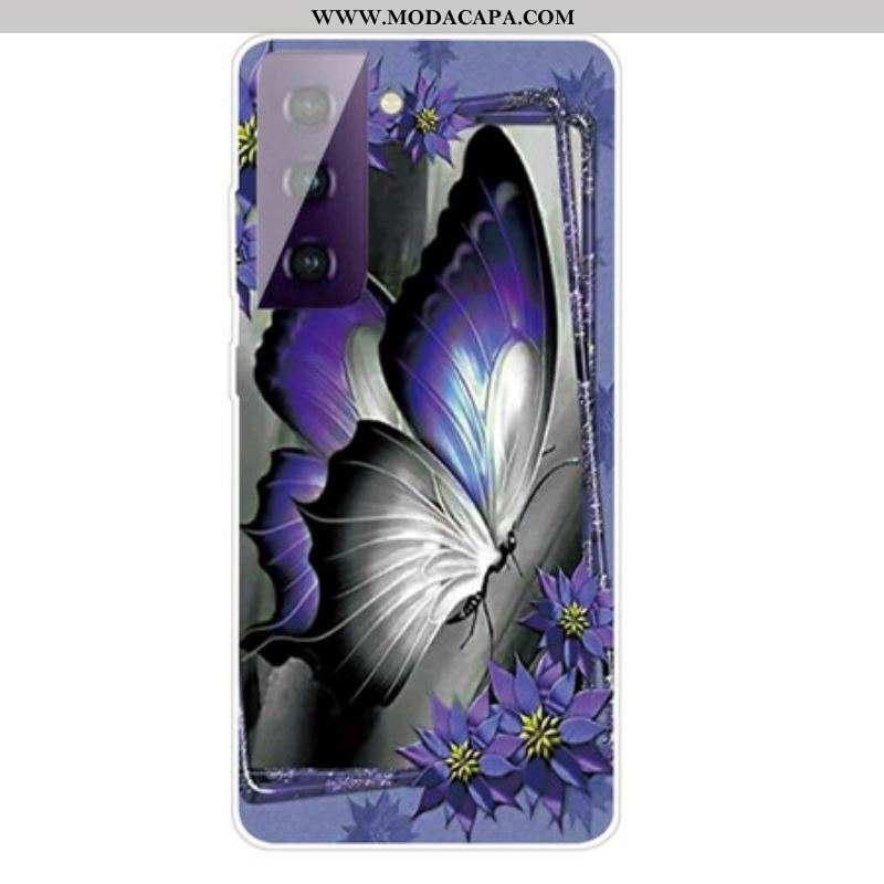 Capa Para Samsung Galaxy S21 Plus 5G Borboleta Real