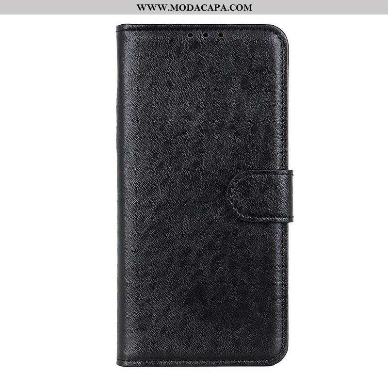 Capa Em Pele Para Samsung Galaxy S21 Plus 5G Couro Sintético Texturizado