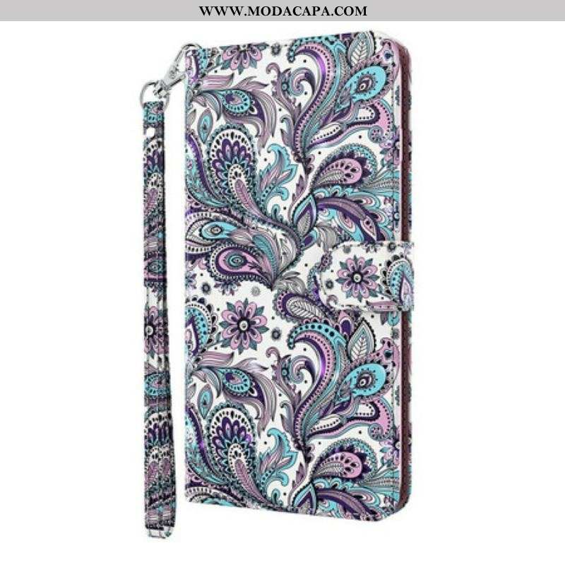 Capa De Couro Para Samsung Galaxy S21 Plus 5G Renda Chique