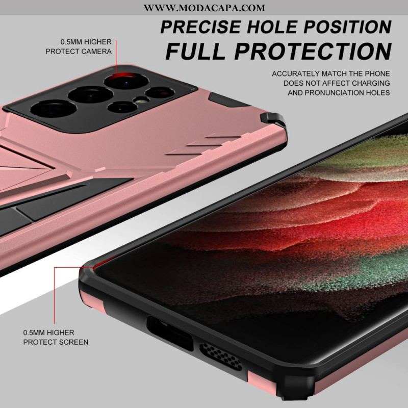 Capa Para Samsung Galaxy S21 Ultra 5G Suporte Removível Resistente